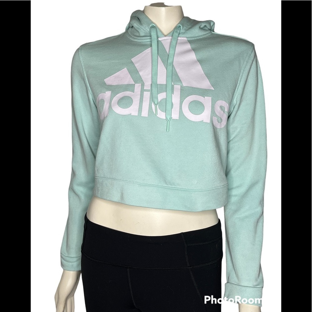 Adidas Cropped Hooded Sweatshirt